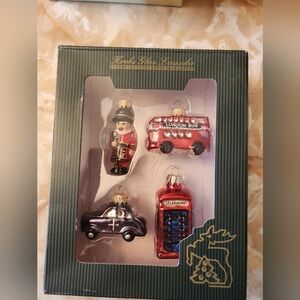 London Mini Glass Ornament Set